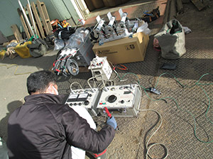電気工事 保守・メンテナンス　高圧設備改修　耐圧試験